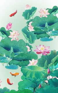 荷花过道绿色玄关