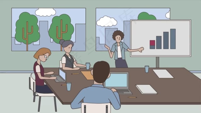 会议, 在办公室开会, 对话