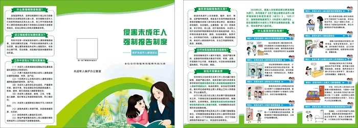 侵害未成年人强制报告制度cdr矢量模版下载