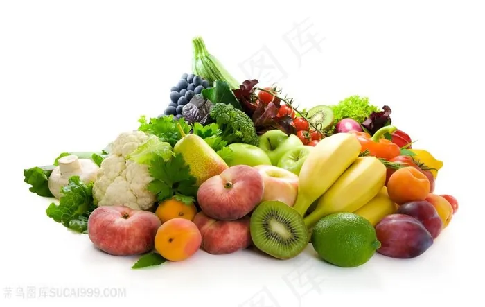 堆成小山丘的果蔬素材高清摄影