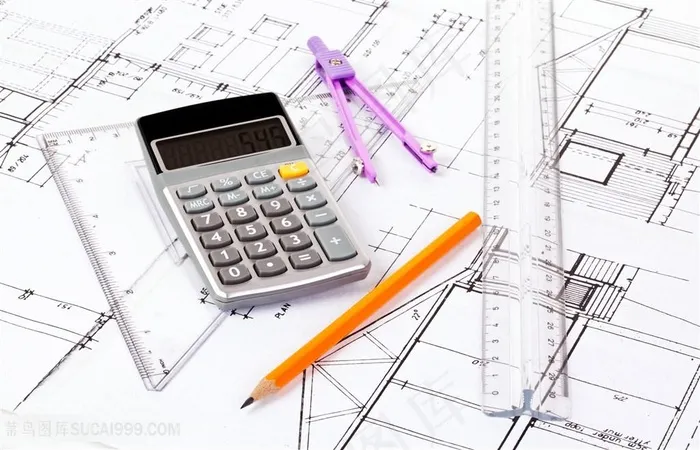 绘制建筑图纸的工具高清图片