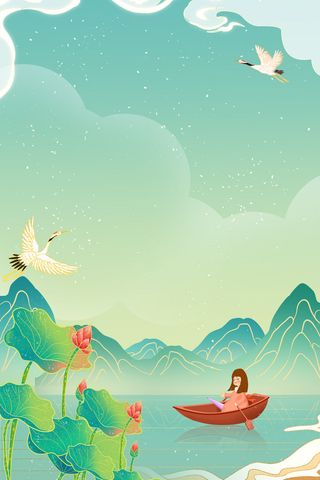 中式古典国潮来袭海报展板宣传背景图PSD设计PS模板素材