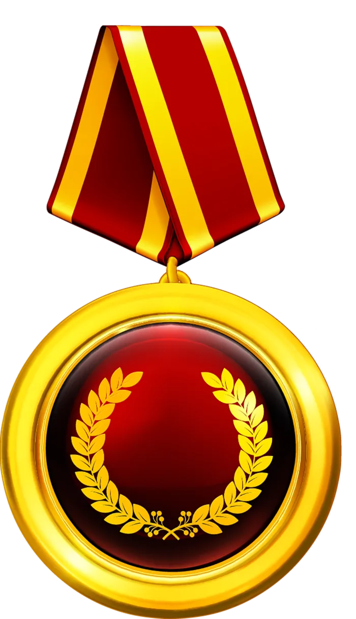 红色荣誉奖章金边卡通少儿兴趣班素材