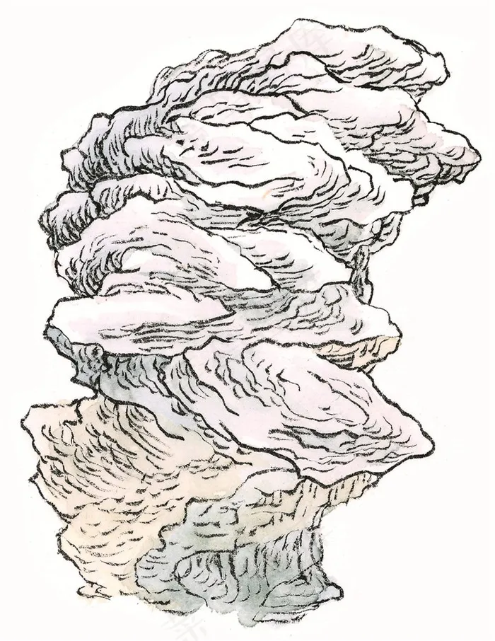 山石美图国画图片素材 山石美图国画图片素材
