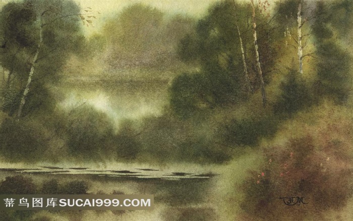 世界著名朦胧水墨风景画