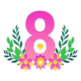 三八女神节38妇女节艺术字体素材艺术字图片 png透明背景免抠图