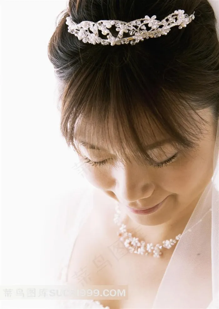 漂亮的新娘面部特写