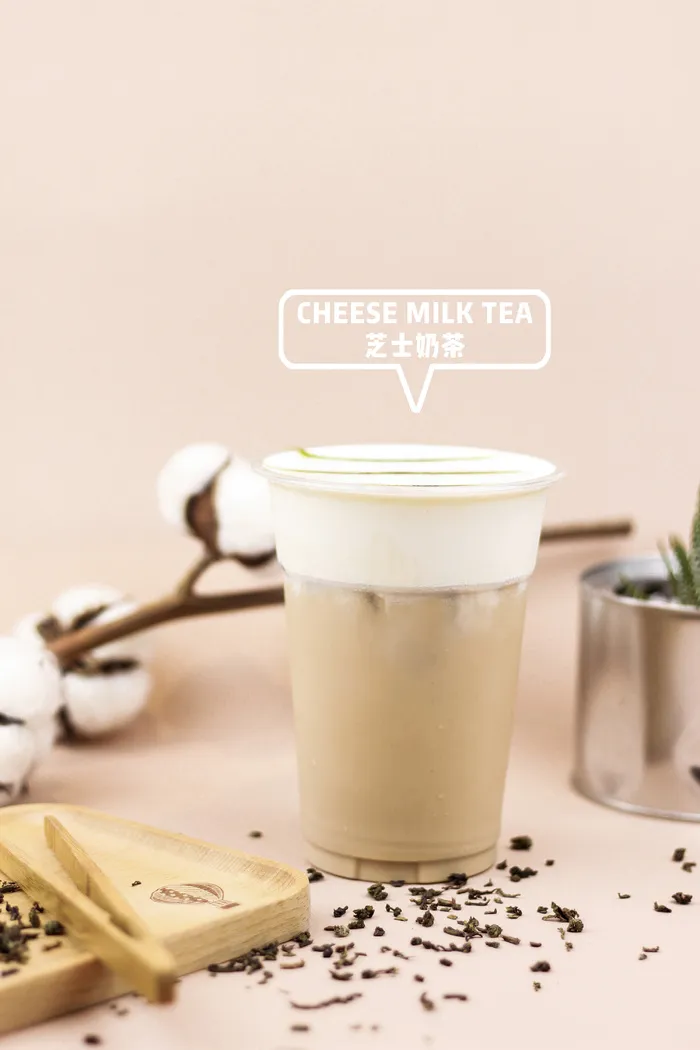 奶茶照片拍摄果汁芝士奶茶