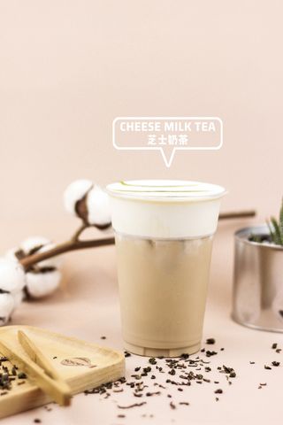 奶茶照片拍摄果汁芝士奶茶