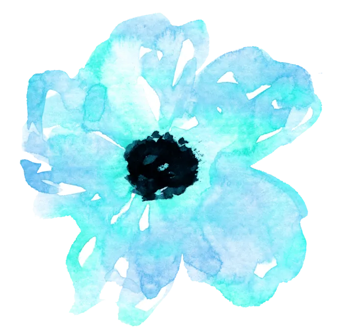 唯美森系手绘水彩花朵 免抠