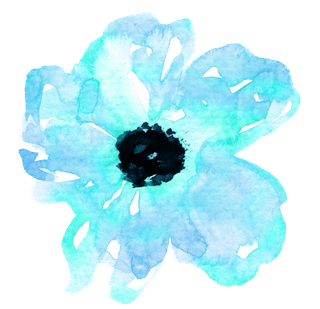 唯美森系手绘水彩花朵 免抠