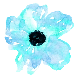 唯美森系手绘水彩花朵 免抠