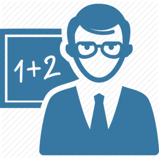 卡通老师剪影蓝色少儿兴趣班