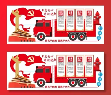 消防党建文化墙 消防党建文化墙