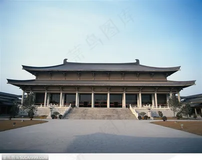 高清古代建筑庭院图片