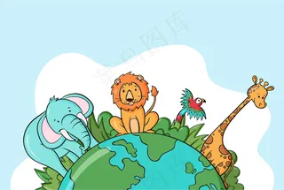 卡通 儿童贴纸画面