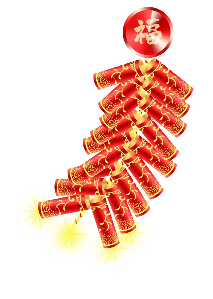 红色烟花爆竹免扣素材