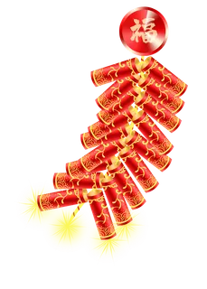 红色烟花爆竹免扣素材