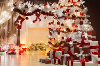 圣诞节圣诞壁炉圣诞树室内场景(58)