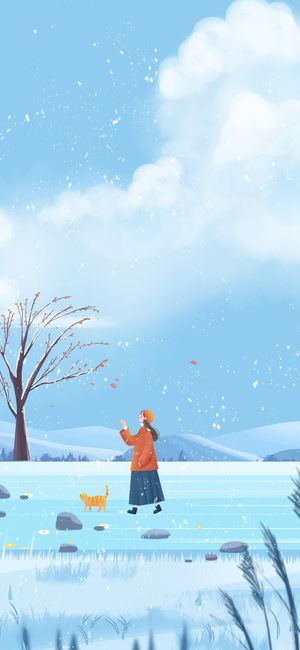 地产小雪节气海报