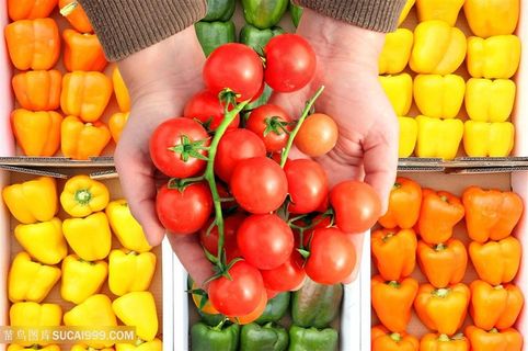 超市里水果蔬菜高清图片