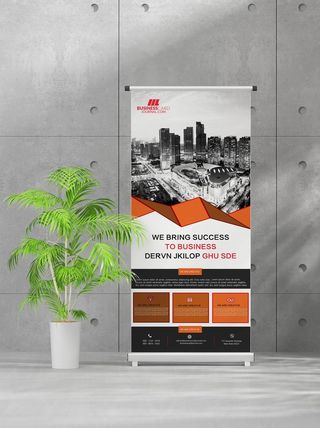 企业商业宣传介绍创意易拉宝