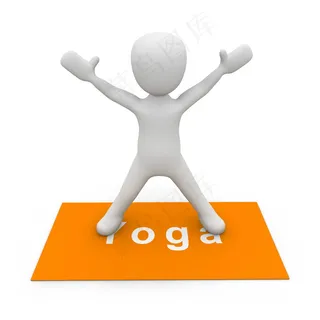 展开双手的3D小人图片