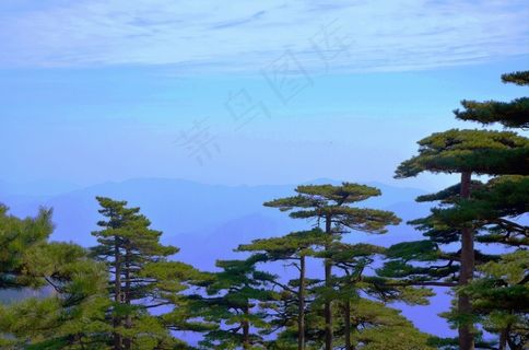 大自然, 户外, 树, 水域, 天空, 黄山, 中国