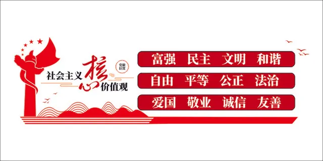 核心价值观文化墙 02 核心价值观文化墙 02