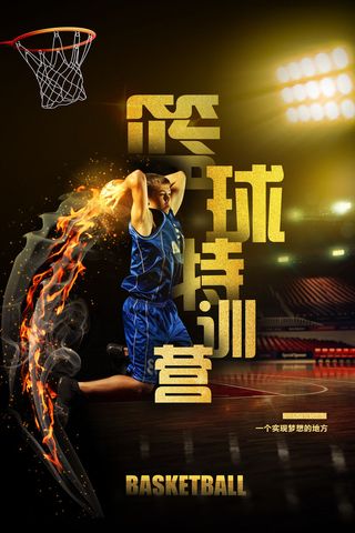 创意篮球赛特训营海报设计
