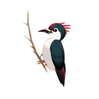 小鸟啄木鸟免抠
