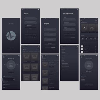 手机移动端整套APP交互UI界面套图作品集EPS矢量图设计素材