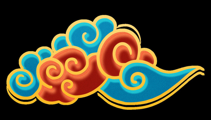 中国风中式国潮敦煌云纹祥云插画图案云朵云彩元素PSDAI设计素材