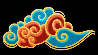 中国风中式国潮敦煌云纹祥云插画图案云朵云彩元素PSDAI设计素材