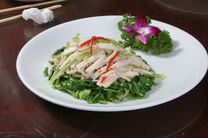 肉丝盖菜炒年糕  16