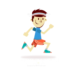 跑步运动卡通