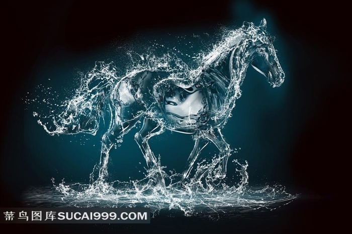 创意水元素马
