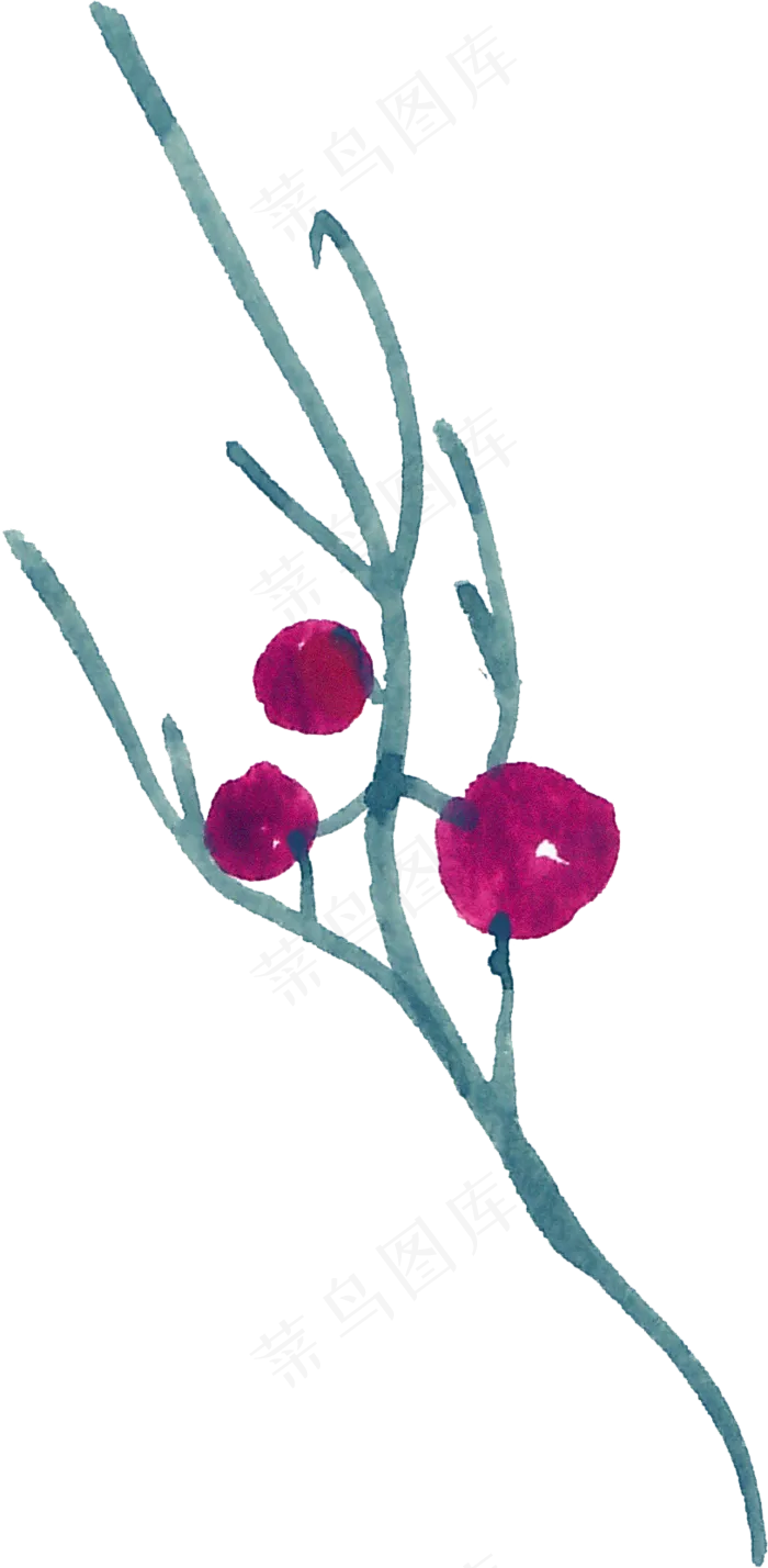 冬季圣诞节花卉果花圈植物免抠海报PNG素材