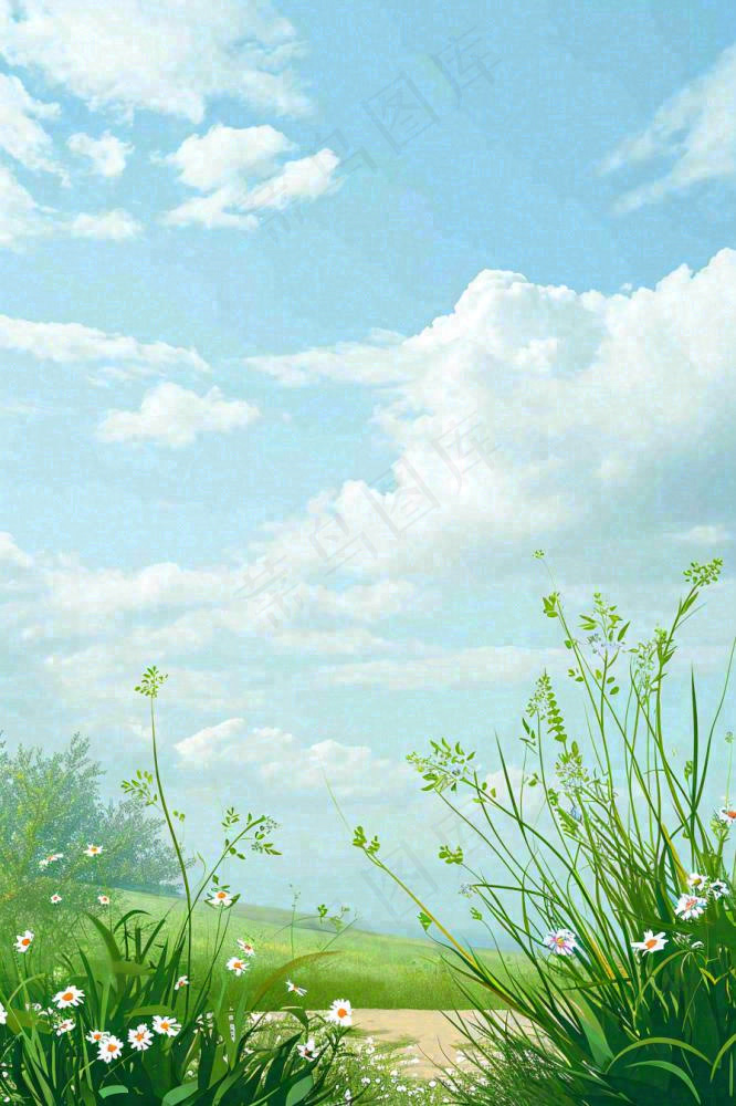 春天野外绿草繁花阳光明媚立春，春分，野外郊游，踏青，春游(896x1344)