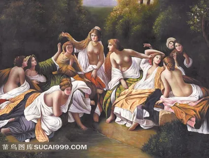 欧式美女油画艺术图片 欧式美女油画艺术图片