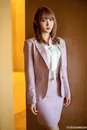 周慕汐粉色职业装性感制服诱惑写真图片