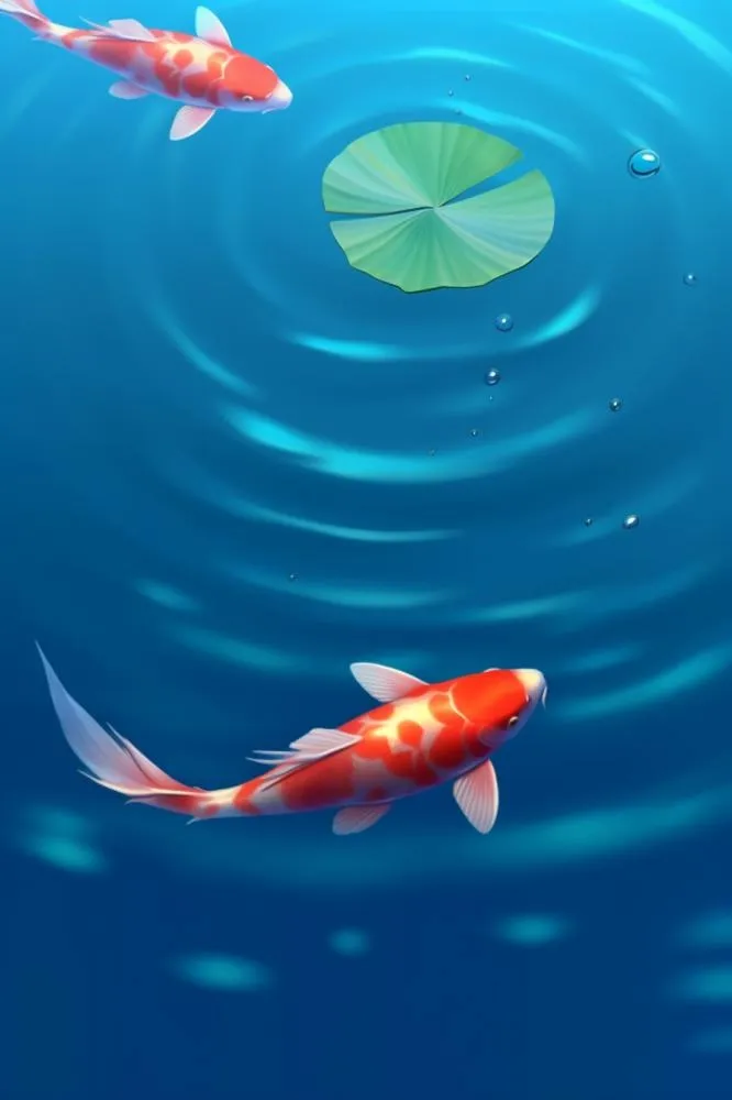 简约蓝色荷叶节气背景(896x1344)