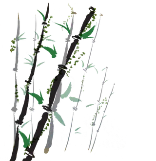 竹子水墨画中国风国画墨水书法竹子画