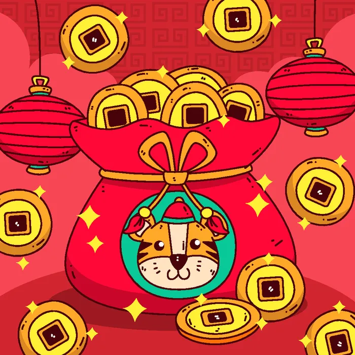新年虎年老虎插画ai矢量模版下载