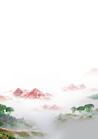 山水画素材中国风水墨画素材元素中国画