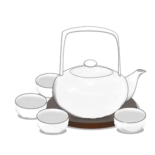 白色茶壶茶具