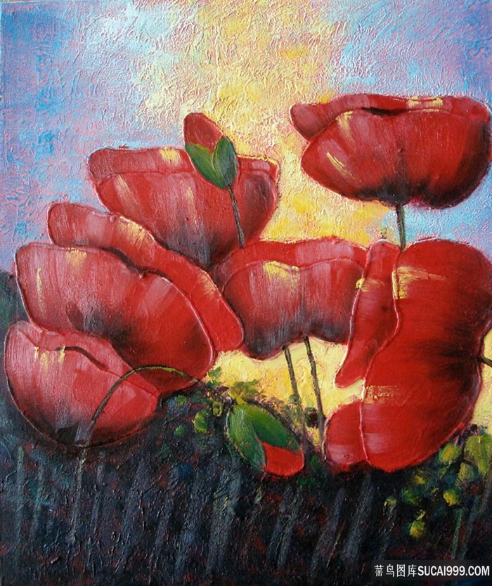 唯美花卉艺术插画