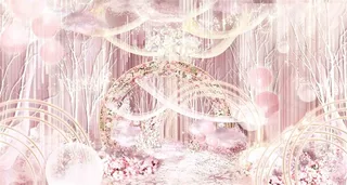 粉色浪漫婚礼效果图