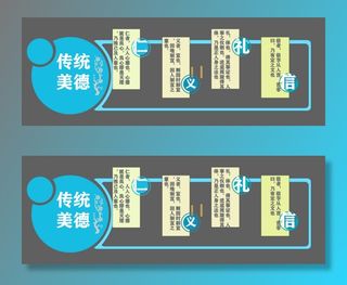 校园文化墙传统美德文化墙