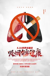 世界无烟日海报